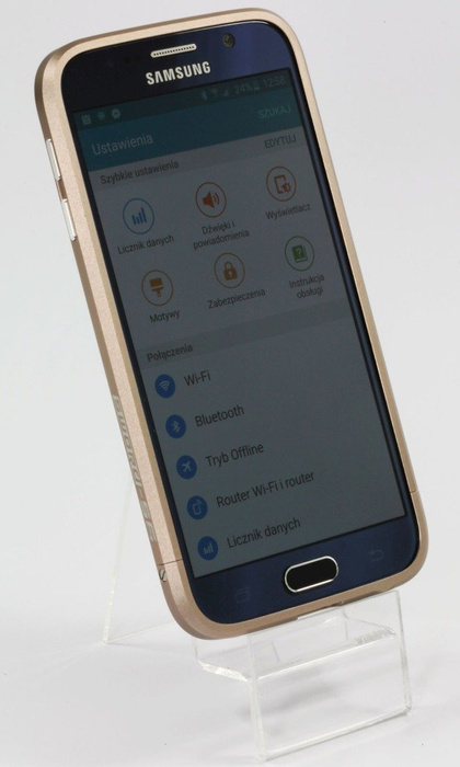 Etui LJY Sword 6 Samsung Galaxy S6 Aluminium Bumper Ramka Złoty