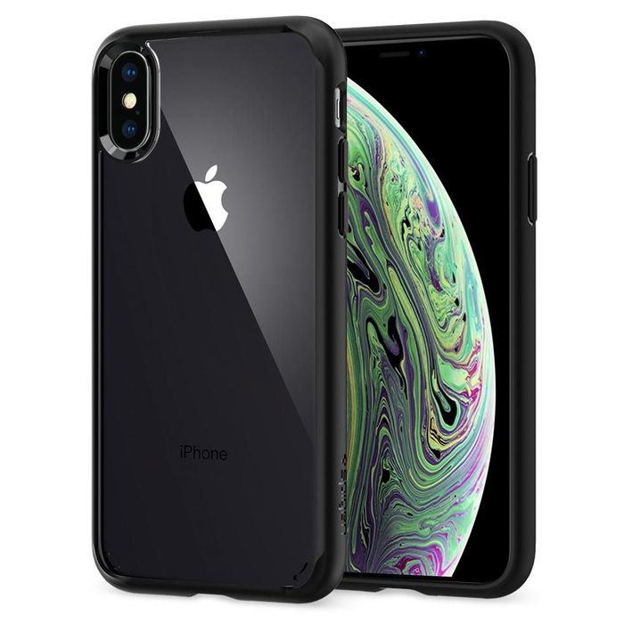 Spigen iPhone X XS Etui Ultra Hybrid Matte Black Czarne Case Apple