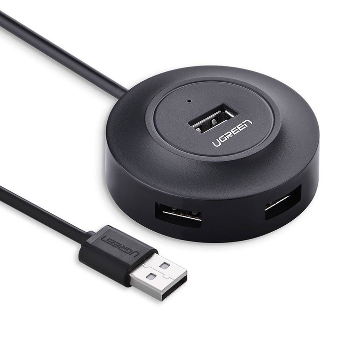 Adapter Hub UGREEN 4w1 4xUSB CR106 1m Czarny