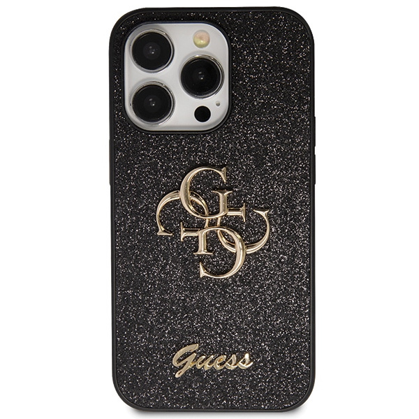 Etui Guess GUHCP14XHG4SGK iPhone 14 Pro Max 6.7" czarny/black hardcase Glitter Script Big 4G Case
