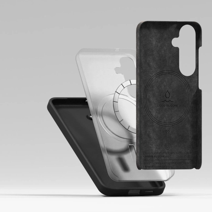 Etui RINGKE SILICONE MAGNETIC MAGSAFE GALAXY S25 BLACK