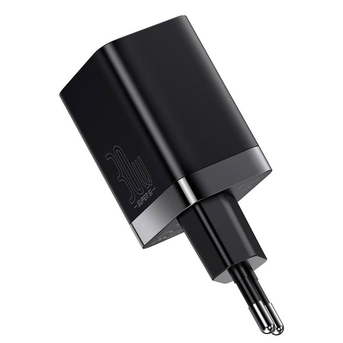[PO ZWROCIE] Baseus Super Si Pro szybka ładowarka USB / USB Typ C 30W Power Delivery Quick Charge czarny (CCSUPP-E01)