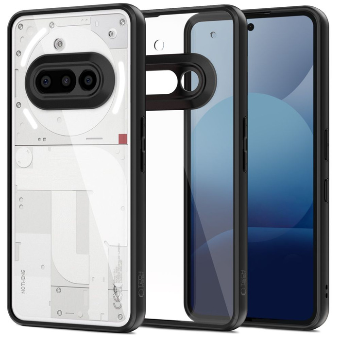 Etui TECH-PROTECT MAGMAT NOTHING PHONE 3A BLACK/CLEAR