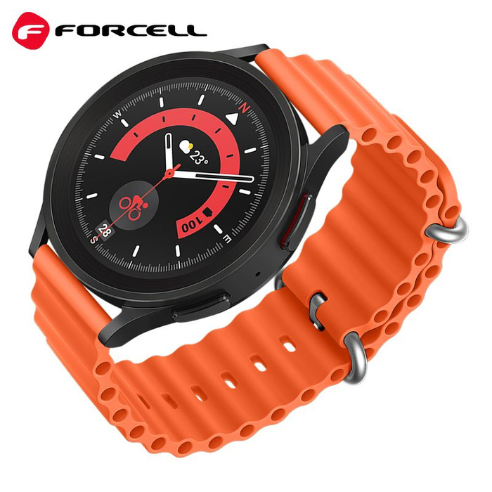 FORCELL F-DESIGN FS01 pasek do SAMSUNG Watch 22 mm pomarańczowy