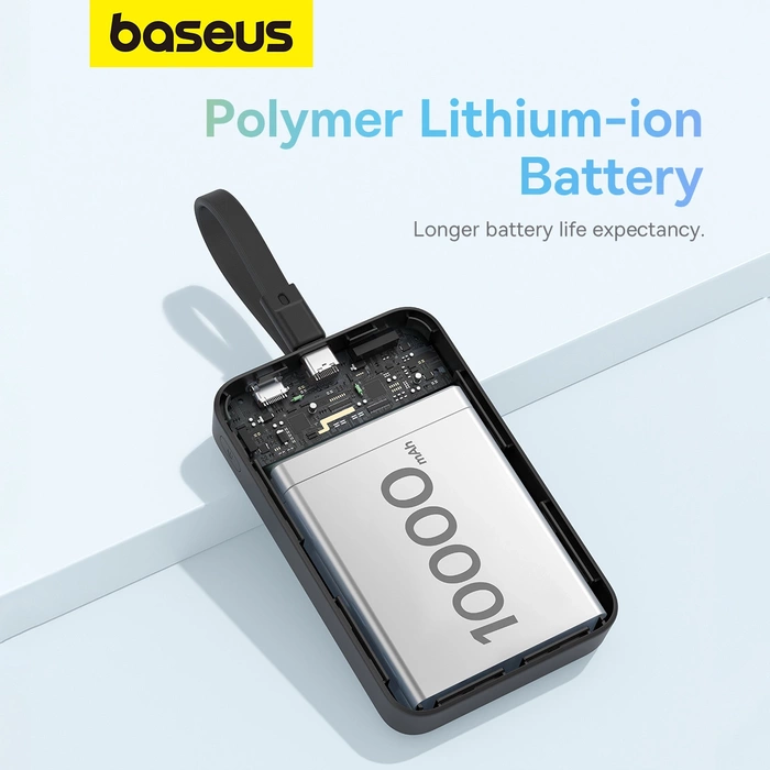 Powerbank Baseus Magnetic Mini MagSafe 10000mAh 20W z wbudowanym kablem Lightning 0.3m Czarny