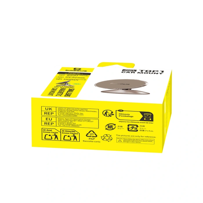 Uchwyt magnetyczny Baseus GoTrip DC1 kompatybilny z MagSafe na szybę/deskę rozdzielczą - złoty