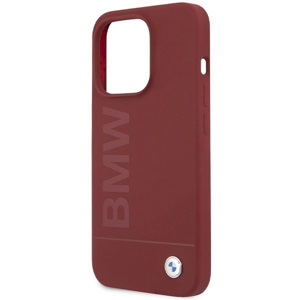 Etui Bmw Bmhmp15lslblre Iphone 15 Pro 6.1" Czerwony/red Hardcase Silicone Big Logo Magsafe Case