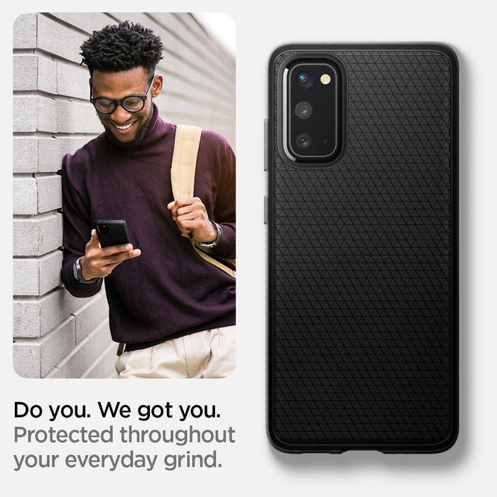 Etui SPIGEN Samsung Galaxy S20 Liquid Air Matte Black Czarne Case