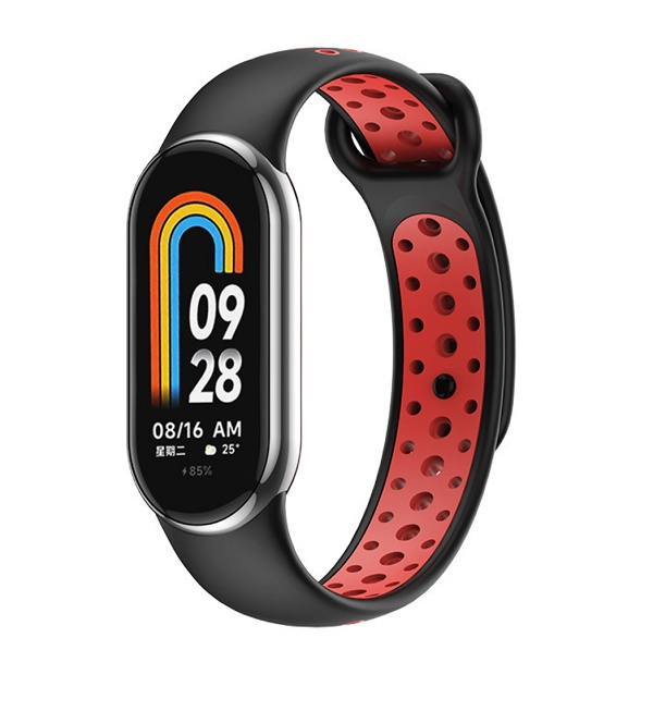 Beline pasek Mi Band 9/8 designczarno-czerwony /black-red