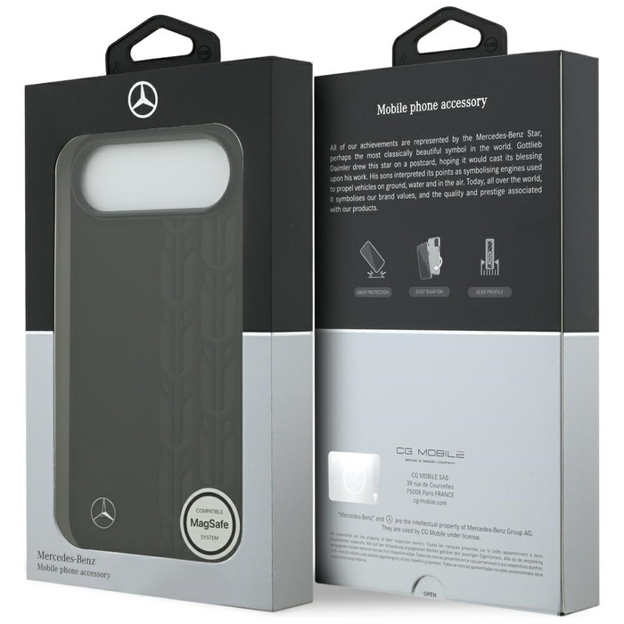 Etui Mercedes Leather Laurel Leaves      MagSafe do iPhone Air czarny