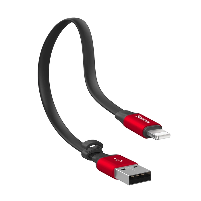 Kabel Baseus Nimble USB-A / Lightning 2A 0.23 m - czerwono-czarny