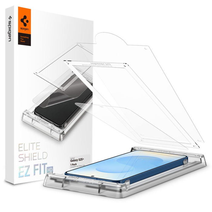 SZKŁO HYBRYDOWE SPIGEN SAMSUNG GALAXY S25 PLUS ELITE SHIELD ”EZ FIT” HD CLEAR