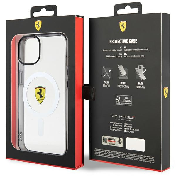 Etui Ferrari FEHMP14SURKT iPhone 14 6,1" przezroczysty/transparent hardcase Outline Magsafe Case
