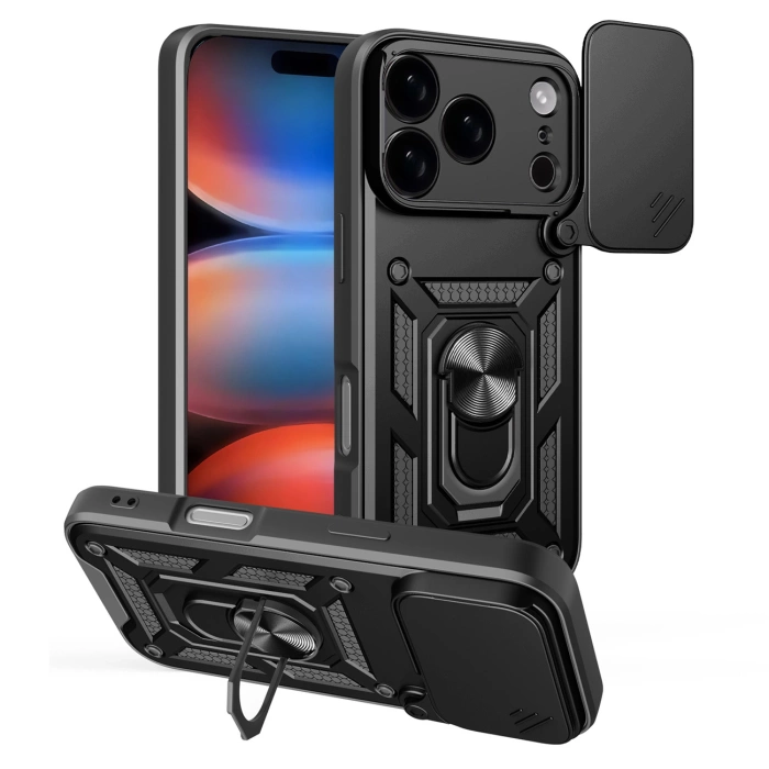 Etui Hybrid Armor iPhone 17 Pro Max Camshield Pancerne Czarne