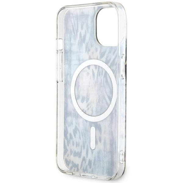 Etui Guess GUHMP14SHLEOPWB iPhone 14 6.1" niebieski/blue hardcase Leopard MagSafe Case
