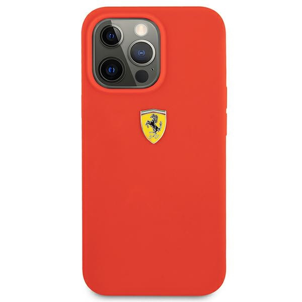 Etui FERRARI Apple iPhone 13 Pro Max Silicone Czerwony Hardcase