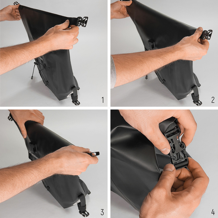 Wozinsky wodoodporna torba rowerowa sakwa na bagażnik 25l żółty (WBB24YE)