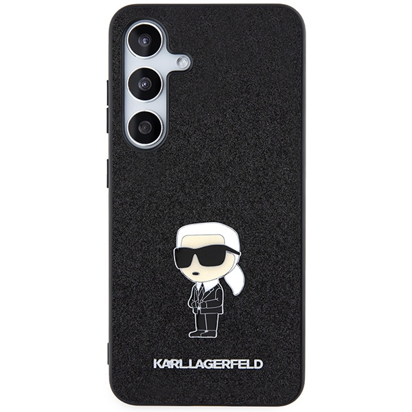 Etui Karl Lagerfeld KLHCS24SGKNPSK S24 S921 czarny/black hardcase Fixed Glitter Ikonik Logo Metal Pin Case