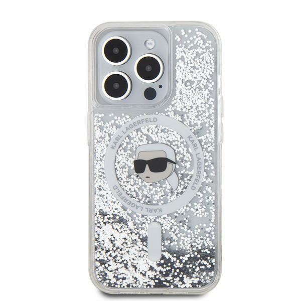 Etui Karl Lagerfeld KLHMP15XLGKISGH iPhone 15 Pro Max 6.7" hardcase transparent Liquid Glitter Karl Head Magsafe