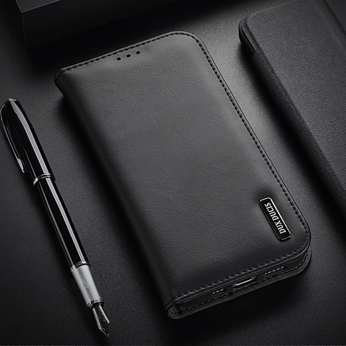 Etui Dux Ducis Hivo na iPhone 16e z klapką i ochroną RFID - czarne