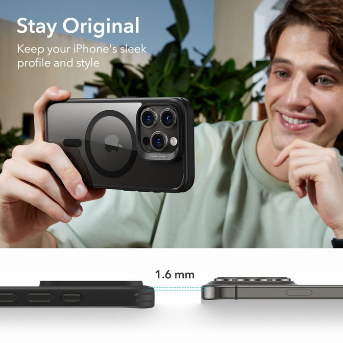 Etui Esr Ch Halolock Magsafe Iphone 15 Pro Max Clear/black Case