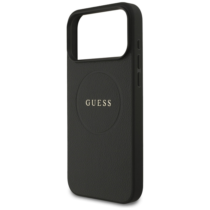 Etui Guess Grained Ring MagSafe do       iPhone 17 Pro Max czarny