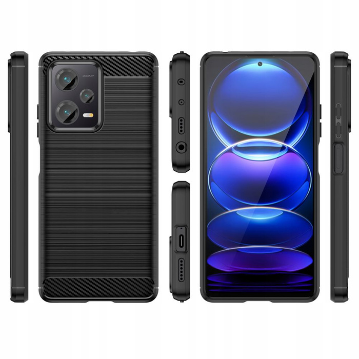 Etui Tech-protect Tpucarbon Xiaomi Redmi Note 12 / Poco X5 5G Black Case