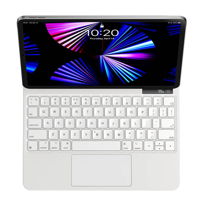 Baseus Brilliance magnetyczne etui z klawiaturą i wbudowanym wyświetlaczem do iPad Pro 11" (2018/2020/2021) / iPad Air 4 10.9" / iPad Air 5 10.9" biały