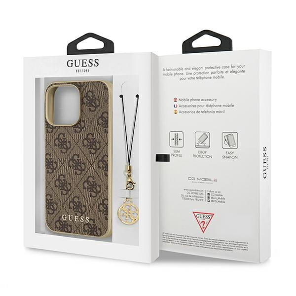 Etui GUESS Apple iPhone 13 Pro 4G Charms Collection Brązowy Hardcase