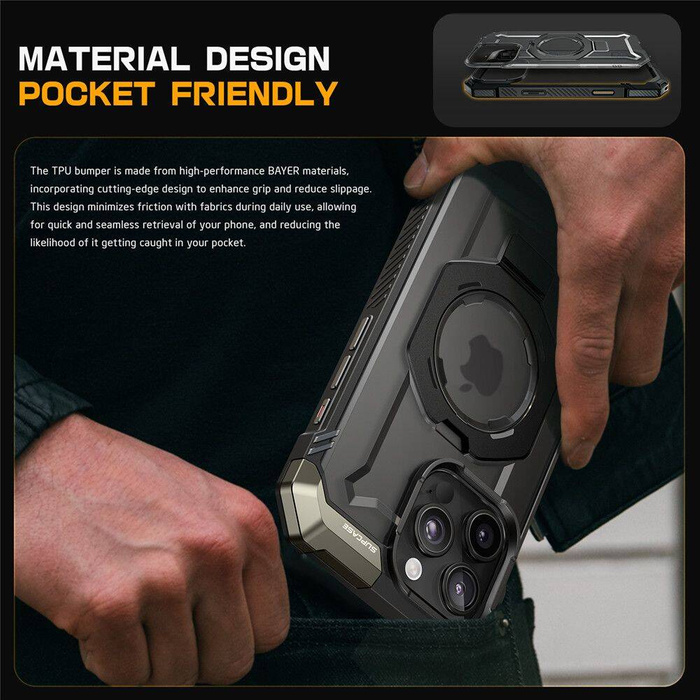 ETUI SUPCASE UB GRIP MAG MAGSAFE IPHONE 16 PRO MAX BLACK