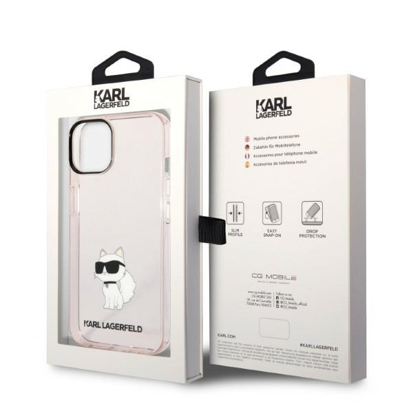 Etui KARL LAGERFELD Apple iPhone 14 Ikonik Choupette Różowy Hardcase