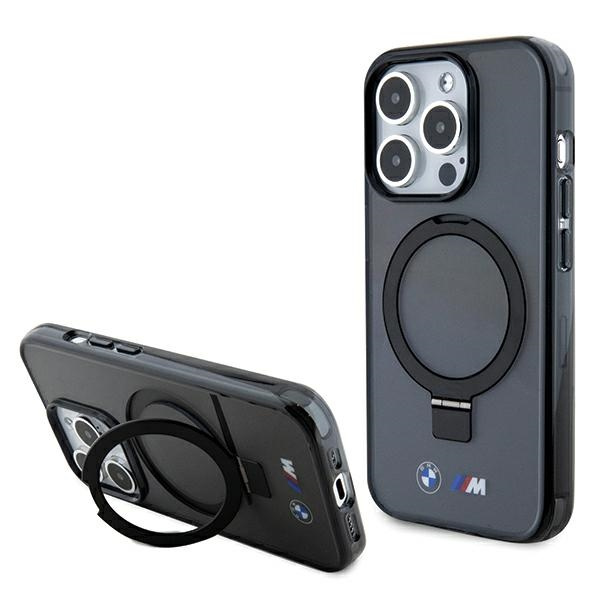 Etui Bmw Bmhmp15lursk Iphone 15 Pro 6.1" Czarny/black Hardcase Ring Stand M Collection Magsafe Case