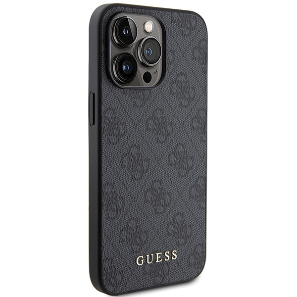 Etui Guess GUHCP15LG4GFGR iPhone 15 Pro 6.1" szary/grey hard case 4G Metal Gold Logo Case