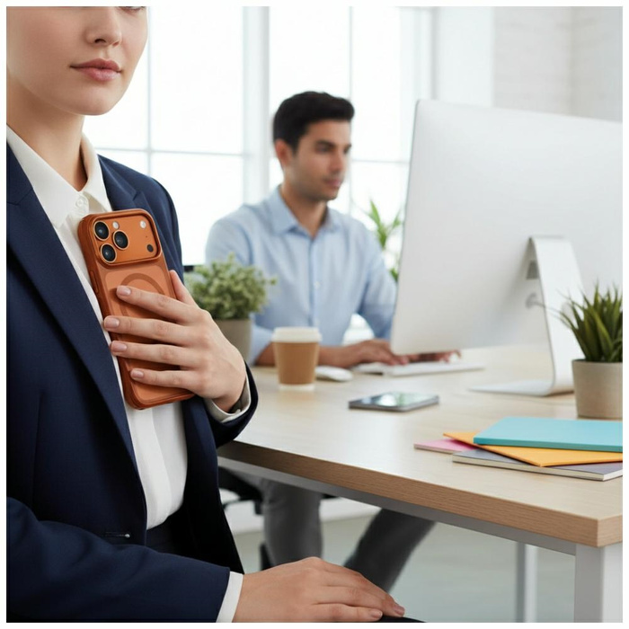 Etui UNIQ Veren do iPhone 17 Pro         Magclick Charging pomarańczowy