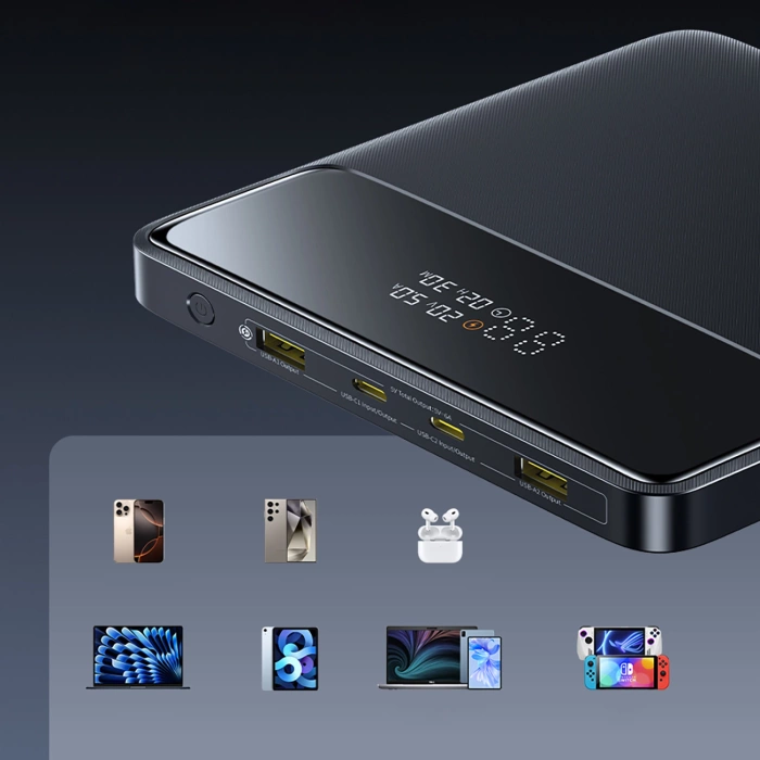 Powerbank Baseus Blade H1 20000mAh 100W z wyświetlaczem - czarny