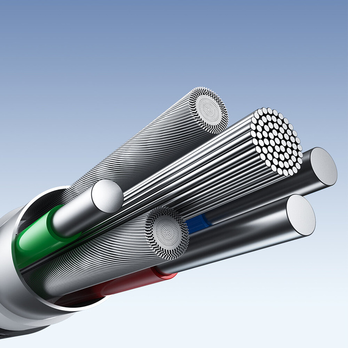 Kabel Joyroom Light-Speed Series SA25-AC6 USB-A / USB-C szybki transfer 100W 2m - biały