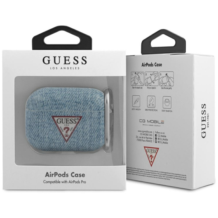 Etui GUESS Apple AirPods Pro Cover Jeans Collection Niebieski Case