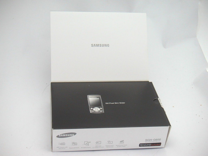 Pudełko SAMSUNG G600 Black CD, Kabel