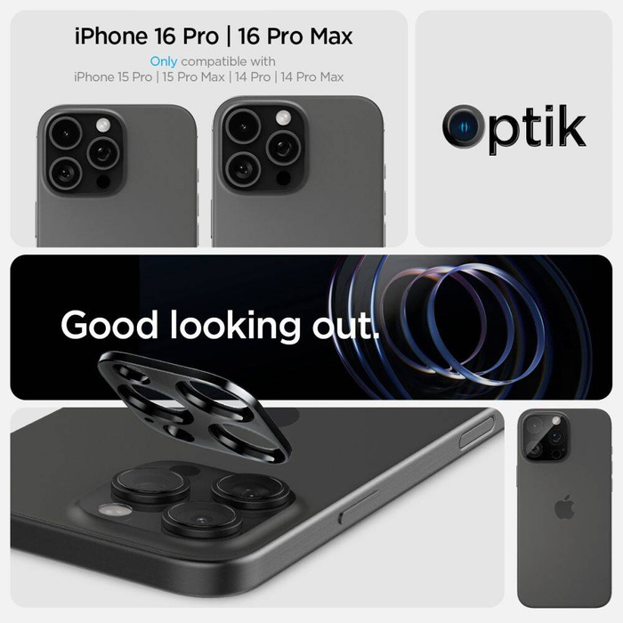 OSŁONA APARATU SPIGEN IPHONE 14 PRO / 14 PRO MAX  / 15 PRO/ 15 PRO MAX / 16 PRO/ 16 PRO MAX OPTIK.TR 2-PACK BLACK