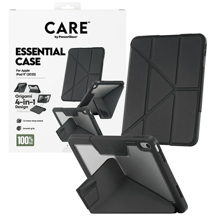 Etui Care by PanzerGlass Y fold do iPad  11" (2025) czarny