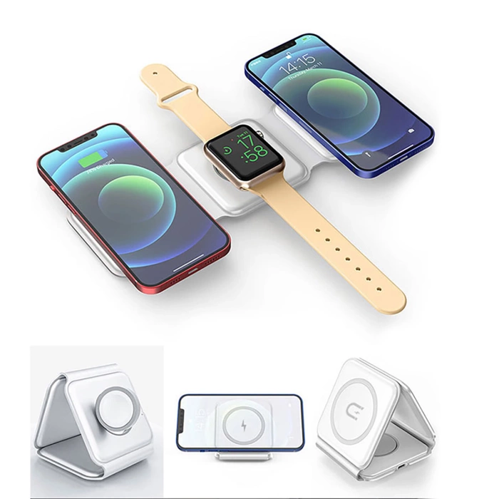 Ładowarka indukcyjna 3w1 Dudao A11N 15W - biała