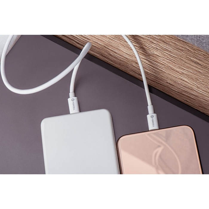 Kabel USB C do Lightning Forcell F-Energy MFi PD 3A 30W 1 m C901 biały