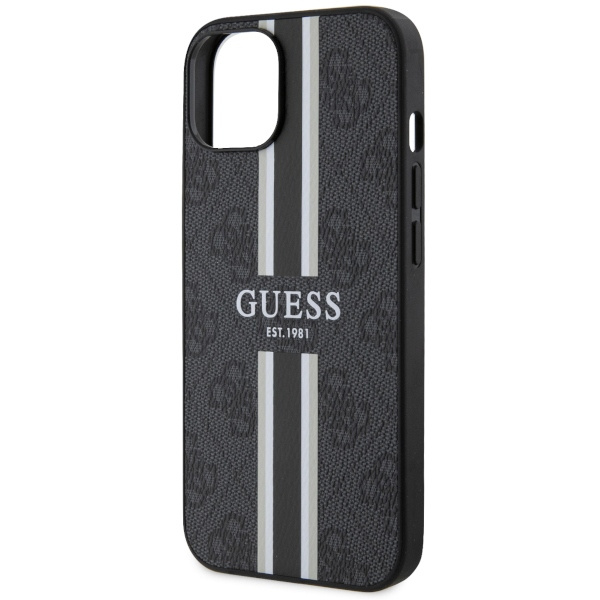 Etui Guess GUHMP14MP4RPSK iPhone 14 Plus 6,7" czarny/black hardcase 4G Printed Stripes MagSafe Case