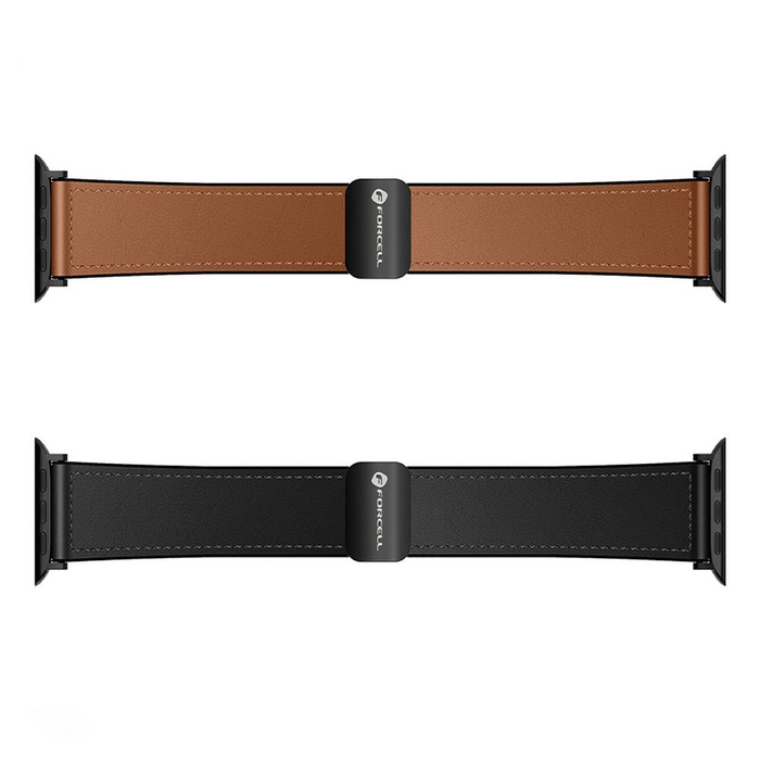 Pasek do Apple Watch Forcell F-Design FA21 magnetyczny skóra ekologiczna 38 / 40 / 41 mm czarny