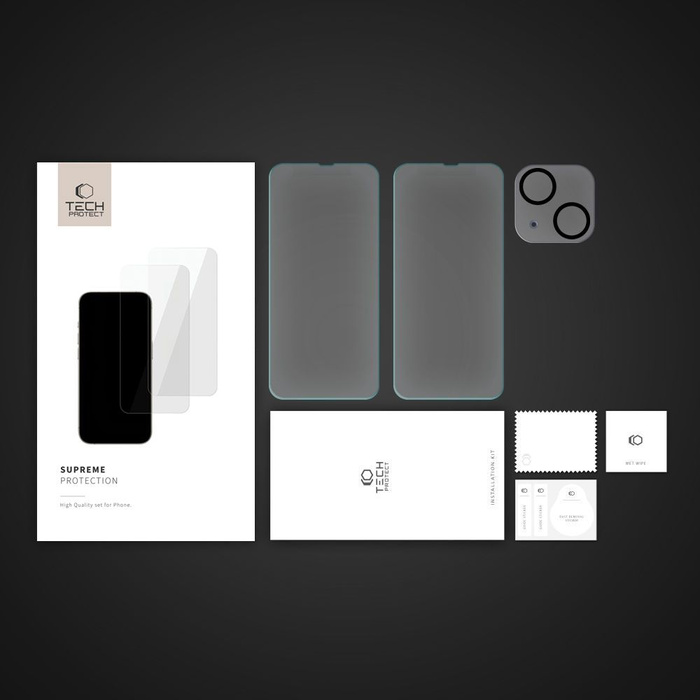 Szkło Hartowane Tech-protect Supreme Set iPhone 14 Clear