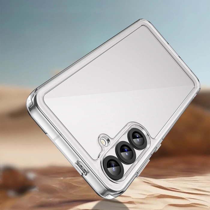 Etui silikonowe Outer Space Case z żelową ramką do Samsung Galaxy S25+ - przezroczyste