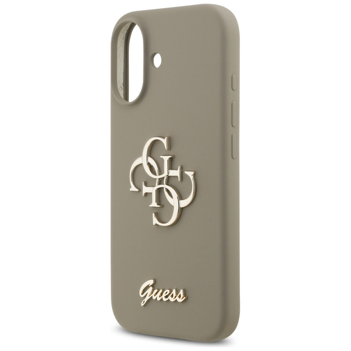 Etui Guess Silicone Big 4G Script do     iPhone 17 brązowy