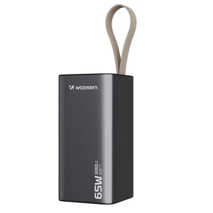 Powerbank Wozinsky K65+ 65W 30000mAh 2x USB-C, 1x USB-A 65W - szary