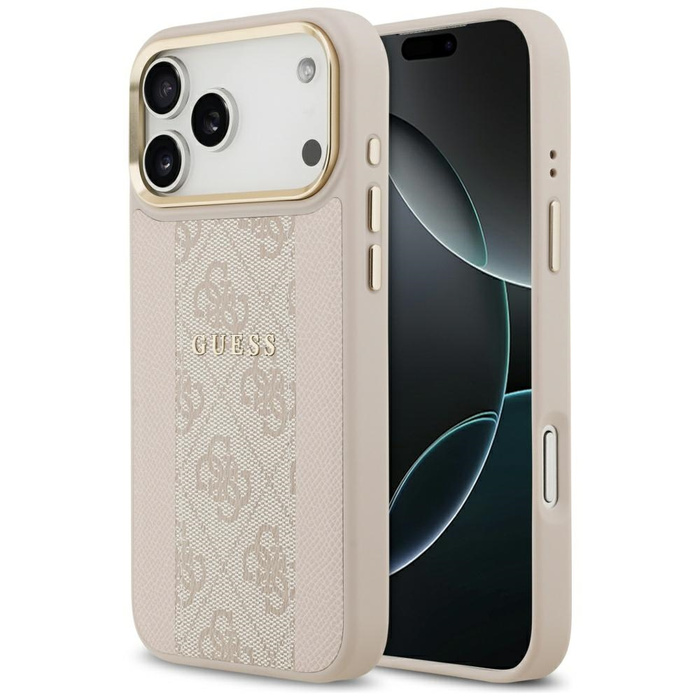Etui Guess 4G Stripe MagSafe do iPhone   17 Pro Max różowy