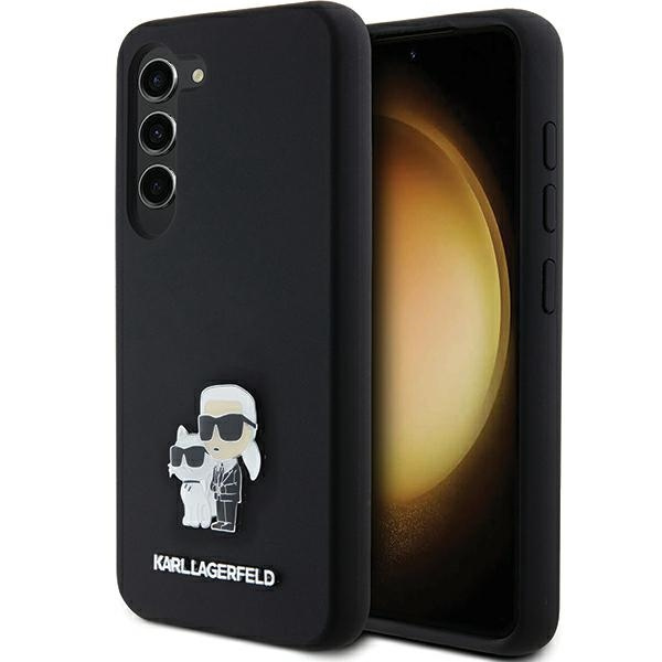 Etui Karl Lagerfeld KLHCS23SSMHKCNPK Galaxy S23 S911 hardcase czarny/black Silicone Karl&Choupette Metal Pin